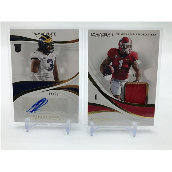 LOT OF 2 NFL TRADING CARDS INCLUDING 1 SIGNED