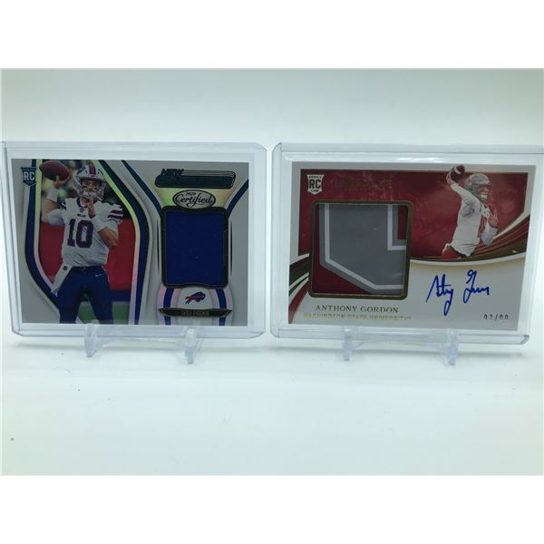 LOT OF 2 PANINI PATCH TRADING CARDS - INCLUDING 1 SIGNED ROOKIE
