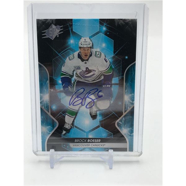 2019-20 UPPER DECK SPX HOCKEY BROCK BOESER SIGNED TRADING CARD