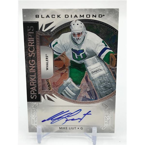 2019-20 UPPER DECK BLACK DIAAMOND HOCKEY MIKE LUIT SIGNED TRADING CARD
