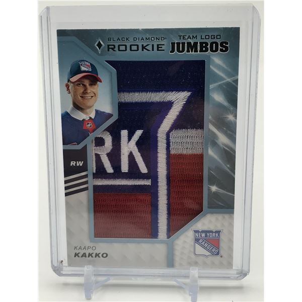 2019-20 UPPER DECK BLACK DIAMOND HOCKEY JUMBO PATCH KAAPO KAKKO ROOKIE TRADING CARD