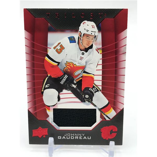 2019-20 UPPER DECK TRILOGY HOCKEY JOHNNY GAUDREAU PATCH TRADING CARD