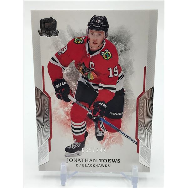 2017-18 UPPER DECK THE CUP HOCKEY JONATHAN TOEWS TRADING CARD - 039/249