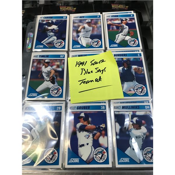 LOT OF 1991 BLUE JAYS TEAM TRADING CARDS