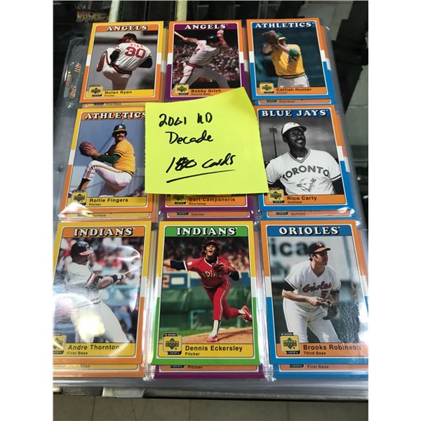LOT OF 2001 UPPER DECK DECADE TRADING CARDS