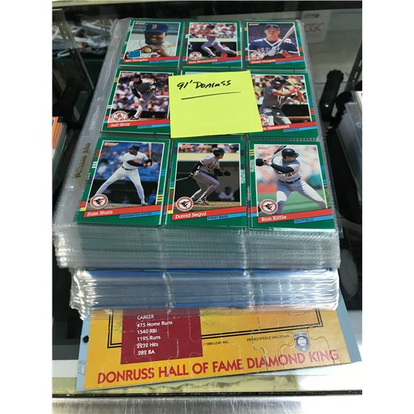 LOT OF 1991 DONRUS TRADING CARDS