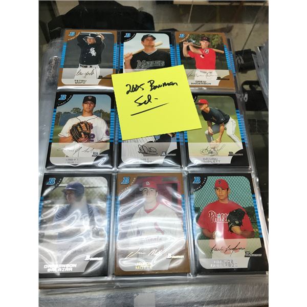 LOT OF 2005 BOWMAN TRADING CARDS SET