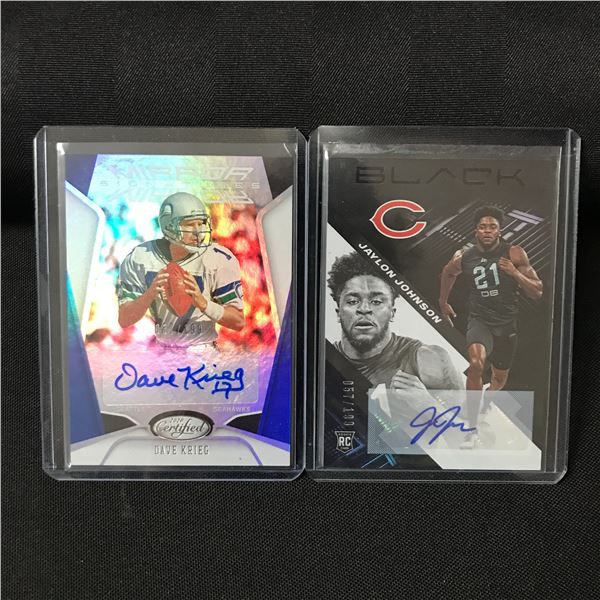 LOT OF 2 SIGNED TRADING CARDS - INCLUDING 1 ROOKIE