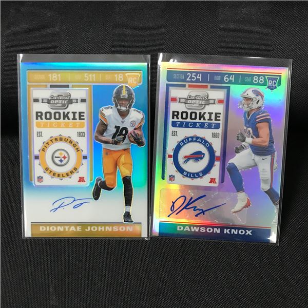 LOT OF 2 2019 PANINI CONTENDERS OPTIC SIGNED ROOKIE TICKETS