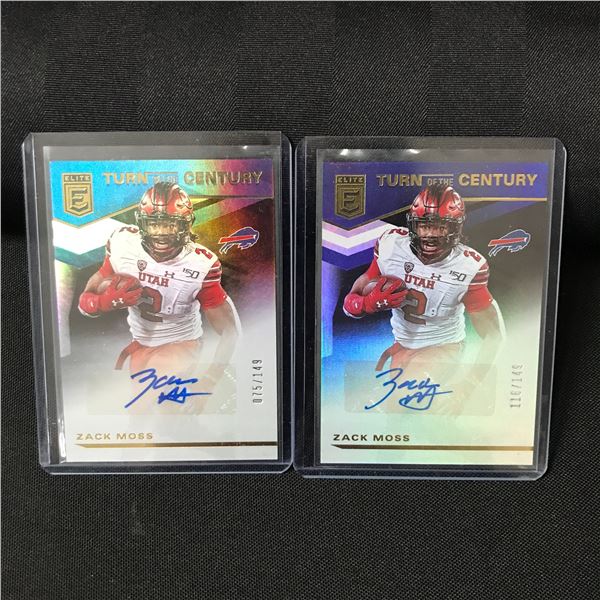 LOT OF 2 TURN OF THE CENTURY ZACK MOSS SIGNED TRADING CARDS