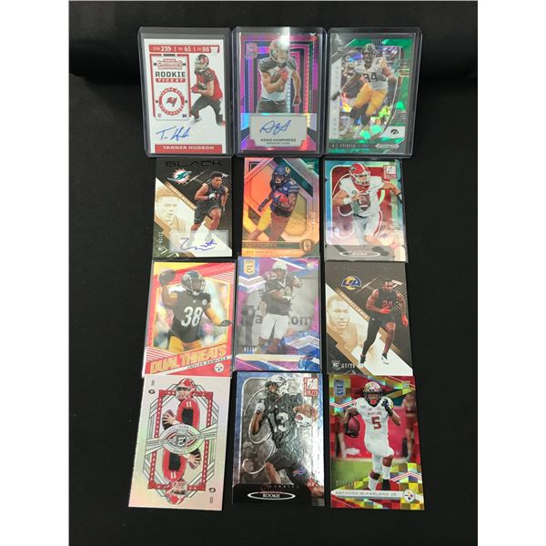 LOT OF 12 NFL TRADING CARDS - INCLUDING 3 SIGNED