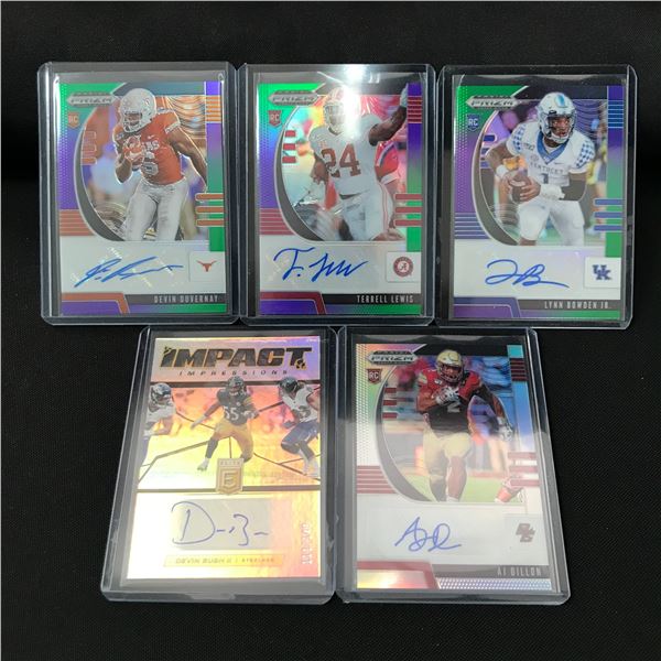 LOT OF 5 SIGNED NFL TRADING CARDS