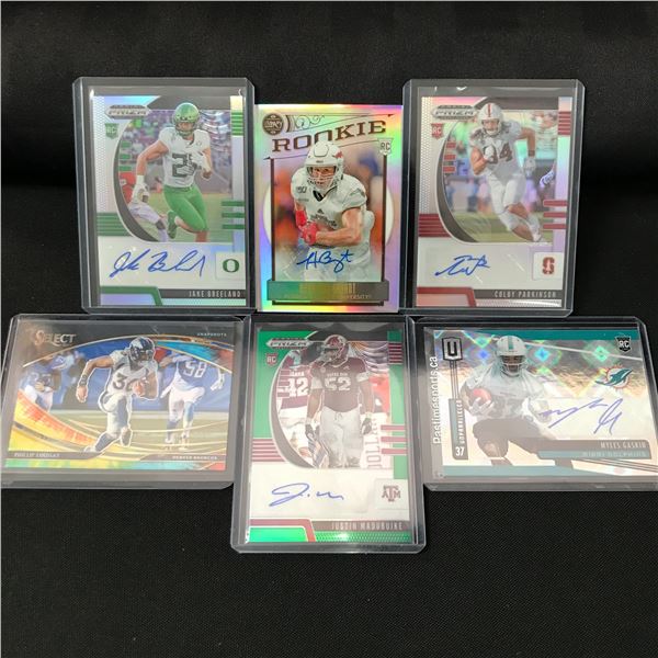 LOT OF 6 SIGNED NFL TRADING CARDS