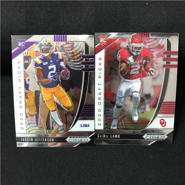 LOT OF 2 PANINI PRIZM DRAFT PICKS ROOKIE TRADING CARDS