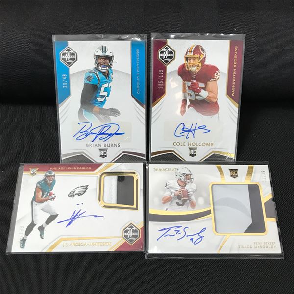 LOT OF 4 ROOKIE TRADING CARDS