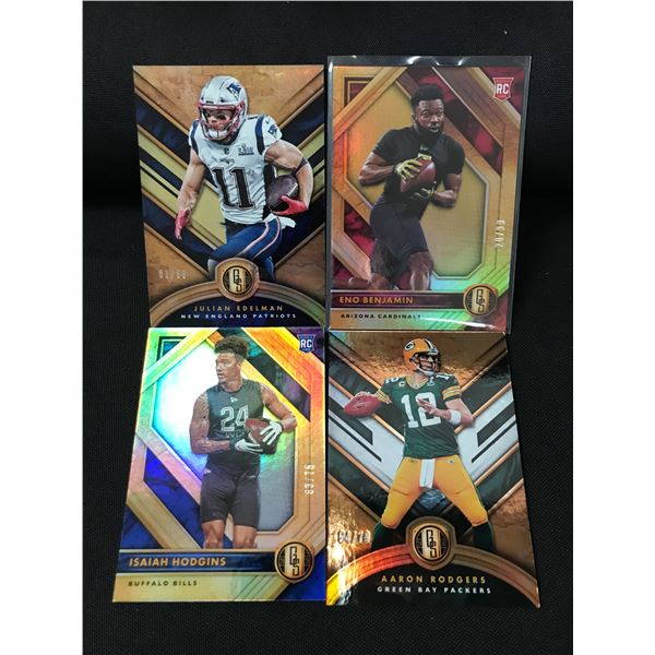 LOT OF 4 FOOTBALL TRADING CARDS - INCLUDING 2 ROOKIES