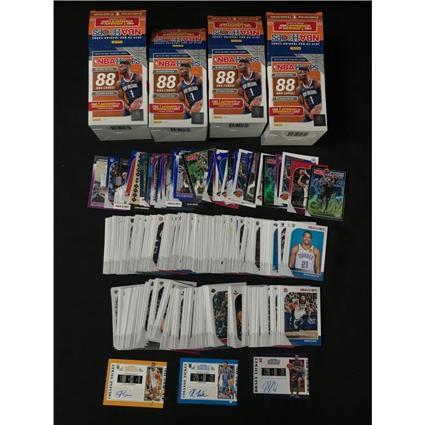 LOT OF LOOSE 2019-20 HOOPS BASEBALL TRADING CARDS INCLUDING 3 SIGNED CARDS