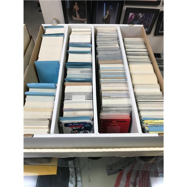 1 LARGE BOX OF MIXED TRADING CARDS