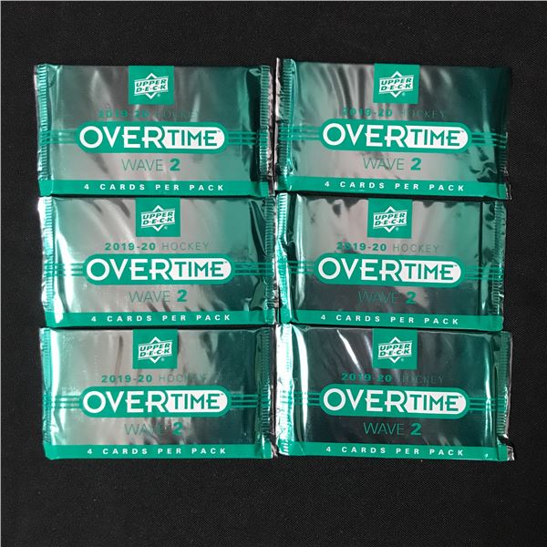 LOT OF 6 UPPER DECK OVERTIME SEALED BOOSTER PACKS
