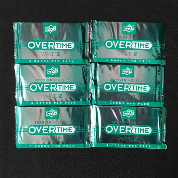 LOT OF 6 UPPER DECK OVERTIME SEALED BOOSTER PACKS