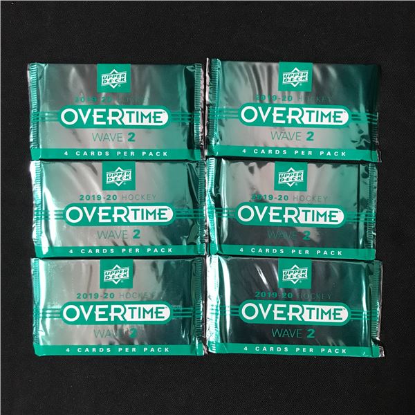 LOT OF 6 UPPER DECK OVERTIME SEALED BOOSTER PACKS