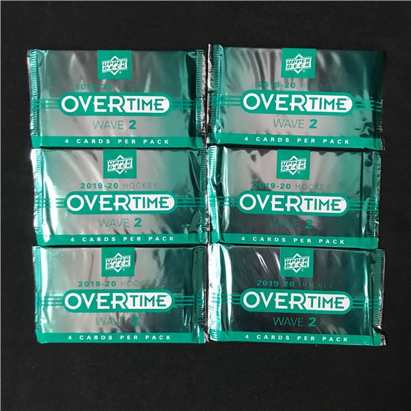 LOT OF 6 UPPER DECK OVERTIME SEALED BOOSTER PACKS