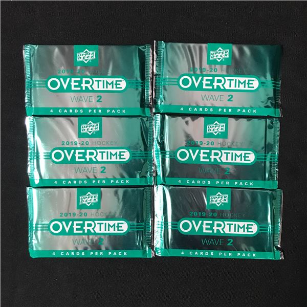 LOT OF 6 UPPER DECK OVERTIME SEALED BOOSTER PACKS