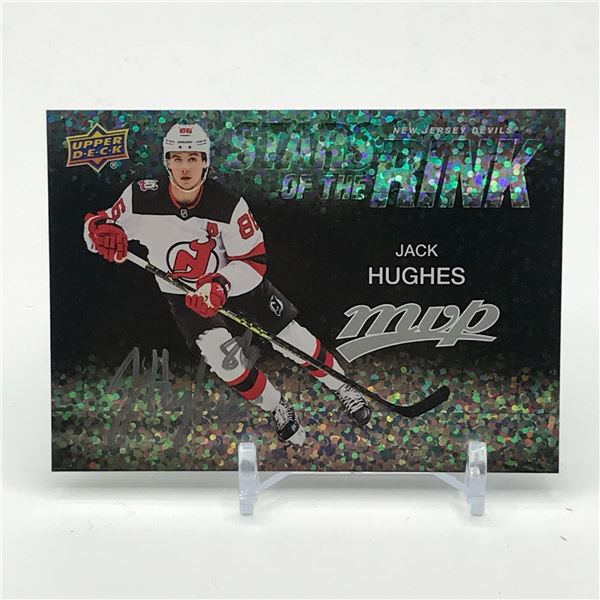JACK HUGHES SIGNED HOCKEY TRADING CARD