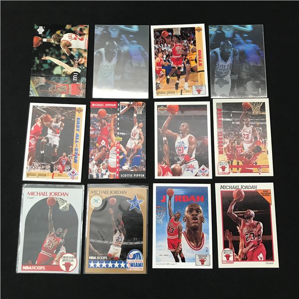 LOT OF 12 MICHAEL JORDAN TRADING CARDS