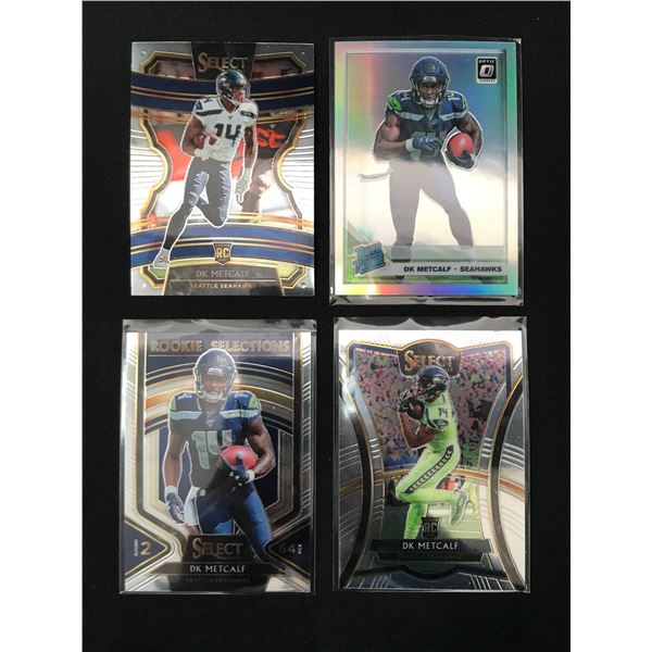 LOT OF 4 DK METCALF ROOKIE TRADING CARDS