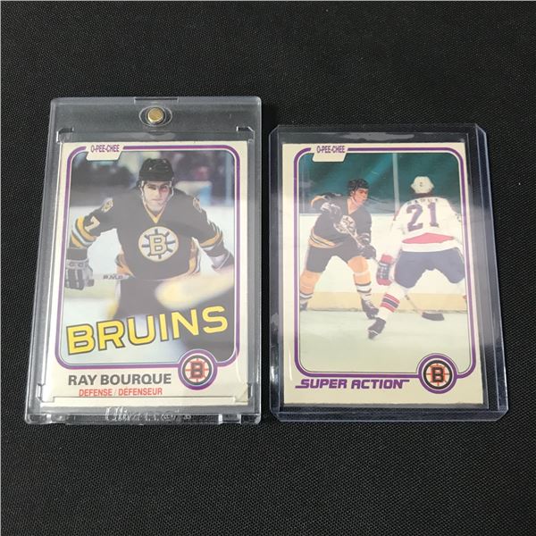LOT OF 2 BOSTON BRUINS HOCKEY TRADING CARDS