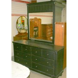 Black Dresser and Mirror