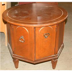 Round End Table Cabinet