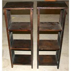 Set of 2 Display Shelves 38" Tall