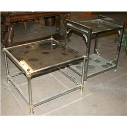 2 Glass Top Tables
