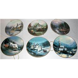 Lot of 6 Knowles Plates of Thomas Kinkade