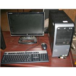 Compaq Computer w/ E Machine Flatscreen Mon.