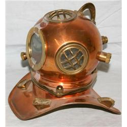 Small Decorative Copper Diving Helmet