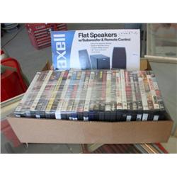 28 Misc. DVD's & Maxell Flat Speakers