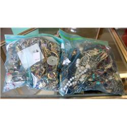 2 Bags of Misc Costume Jewelry