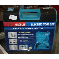 32Pcs. 1/2" Impact Drill Set