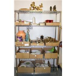 Rack Lot of Misc Household Items