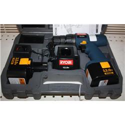 RYOBI 12.v  Cordless Drill W/ Accessories