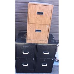 Lot of Three 2 Drawer File Cabinets