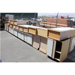 Lot of Kitchen Cabenits & 2 Dual Sinks