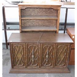 Record player/ 8 Track Recorder  & Book Shelf