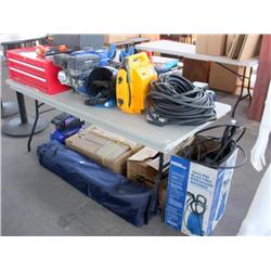Table Lot of Misc.  Air/Electric Tools
