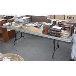 Table Lot of Misc.  Books & Items