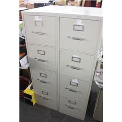 Two 4 Drawer File Cabinets By Hon