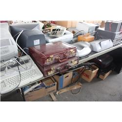 Table lot of miscellaneous computers electronics